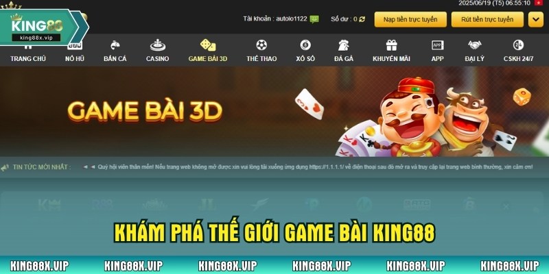 Khám phá thế giới game bài King88