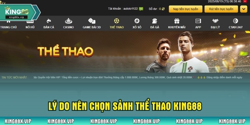 Lý do nên chọn sảnh thể thao King88